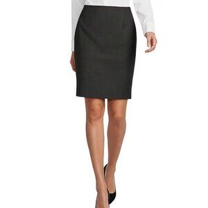 NEW Antoni Melani Wool Blend Charmaine Pencil Skirt Warm Taupe 10